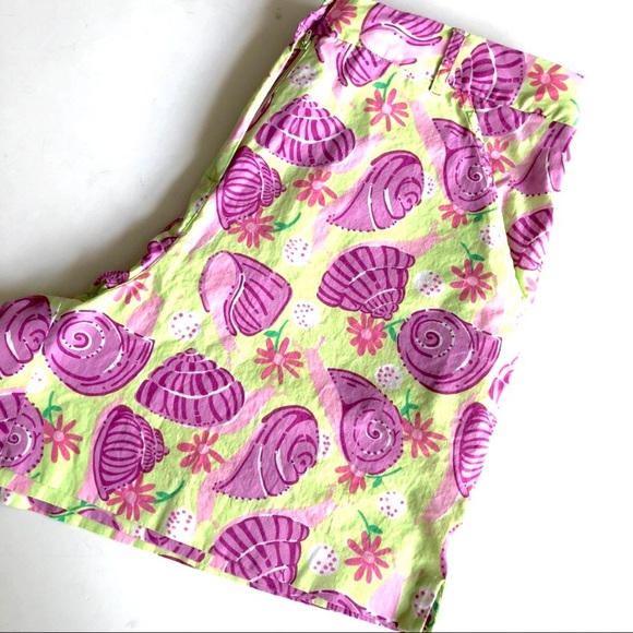 Lilly Pulitzer Pants - 🎃LILLY PULITZER PINK GREEN COTTON SHORT